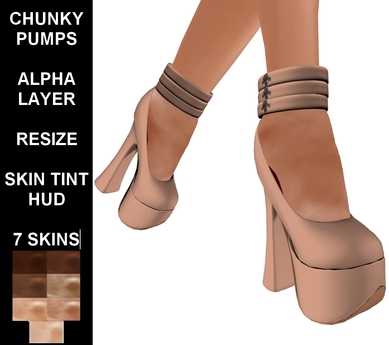 Second Life Marketplace - [AL] Chunky Pump Nude Matt
